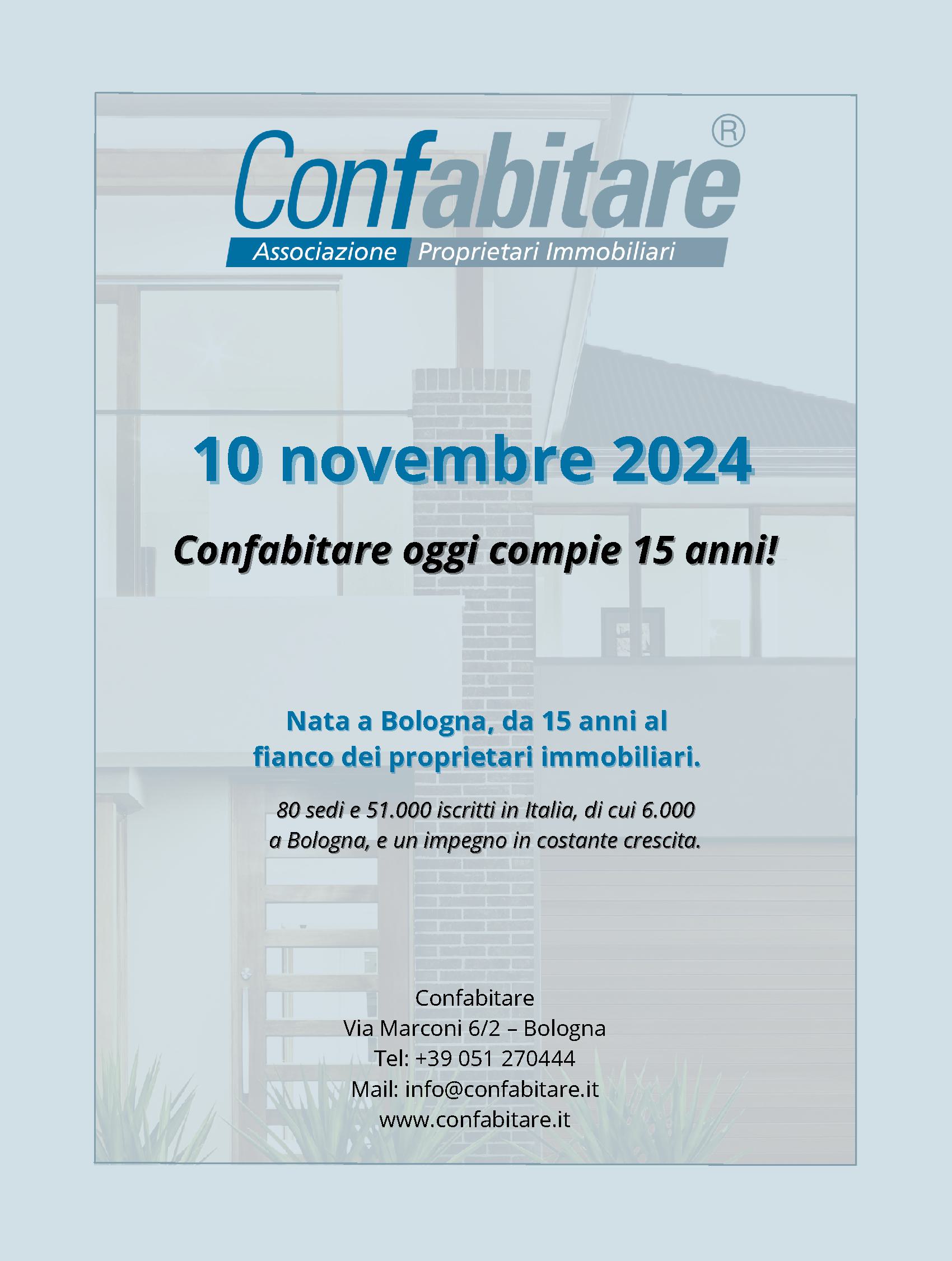 Confabitare celebra 15 anni di tutela e impegno per la proprietà immobiliare