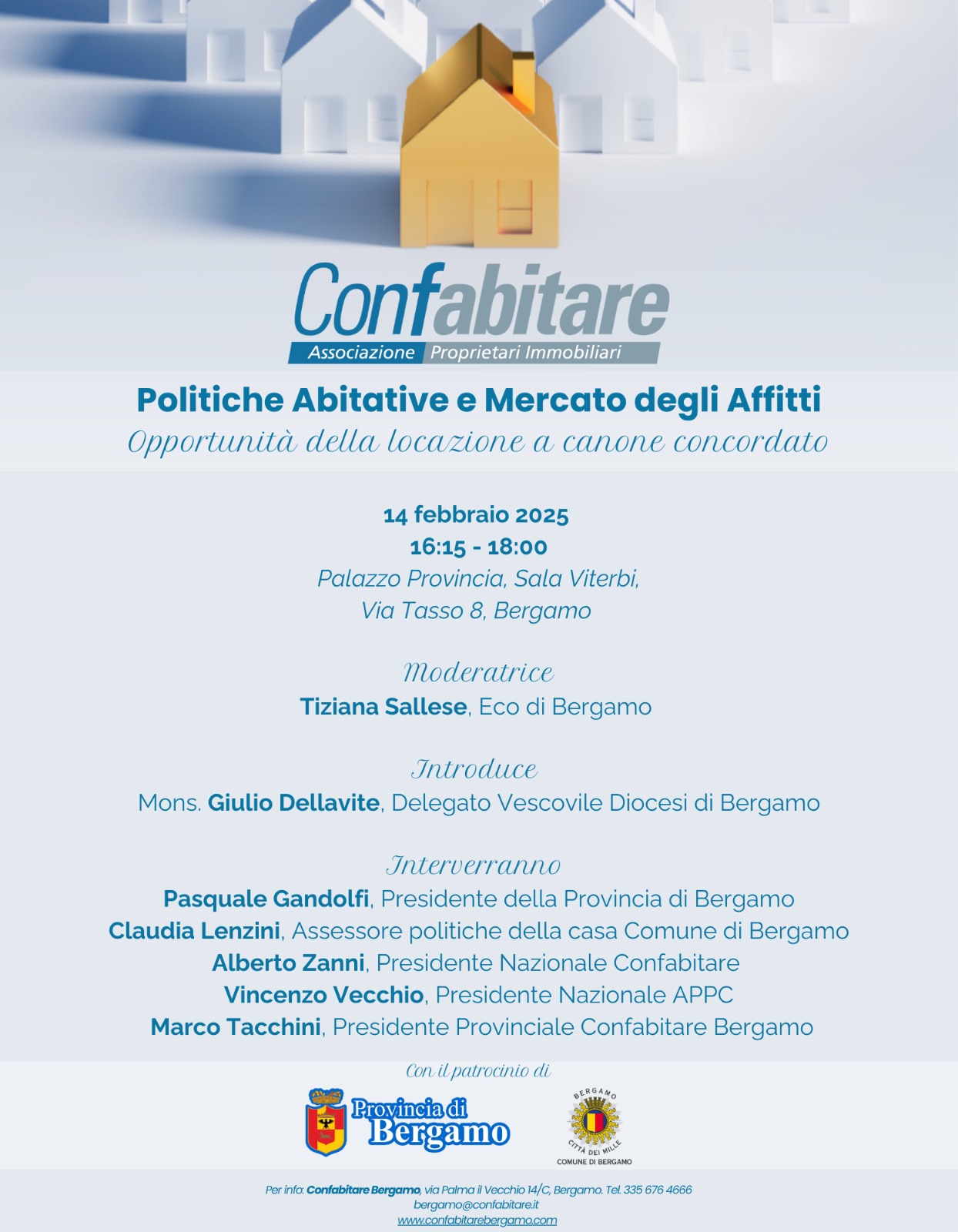 Bergamo ospita due importanti eventi di Confabitare il 14 febbraio