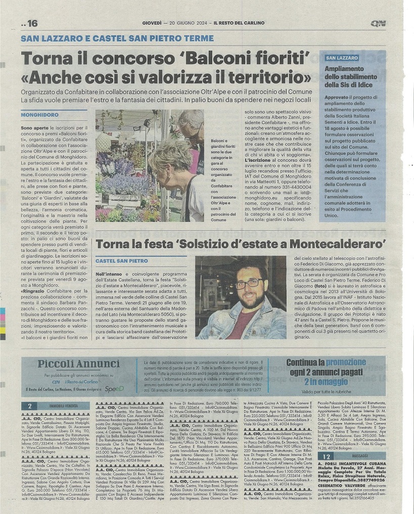 Torna il concorso “Balconi fioriti”. Anche così si valorizza il territorio