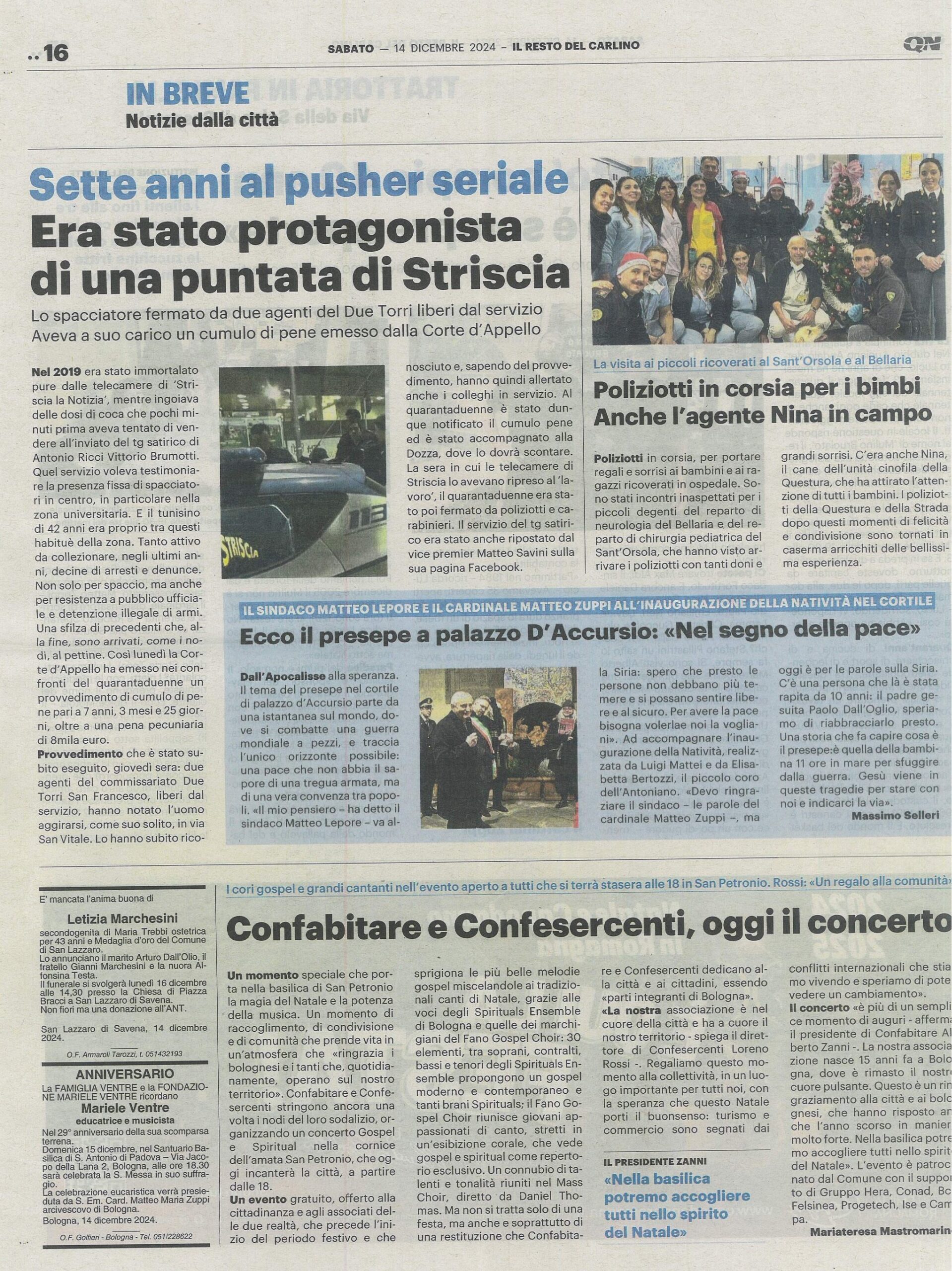 Confabitare e Confesercenti, oggi il concerto