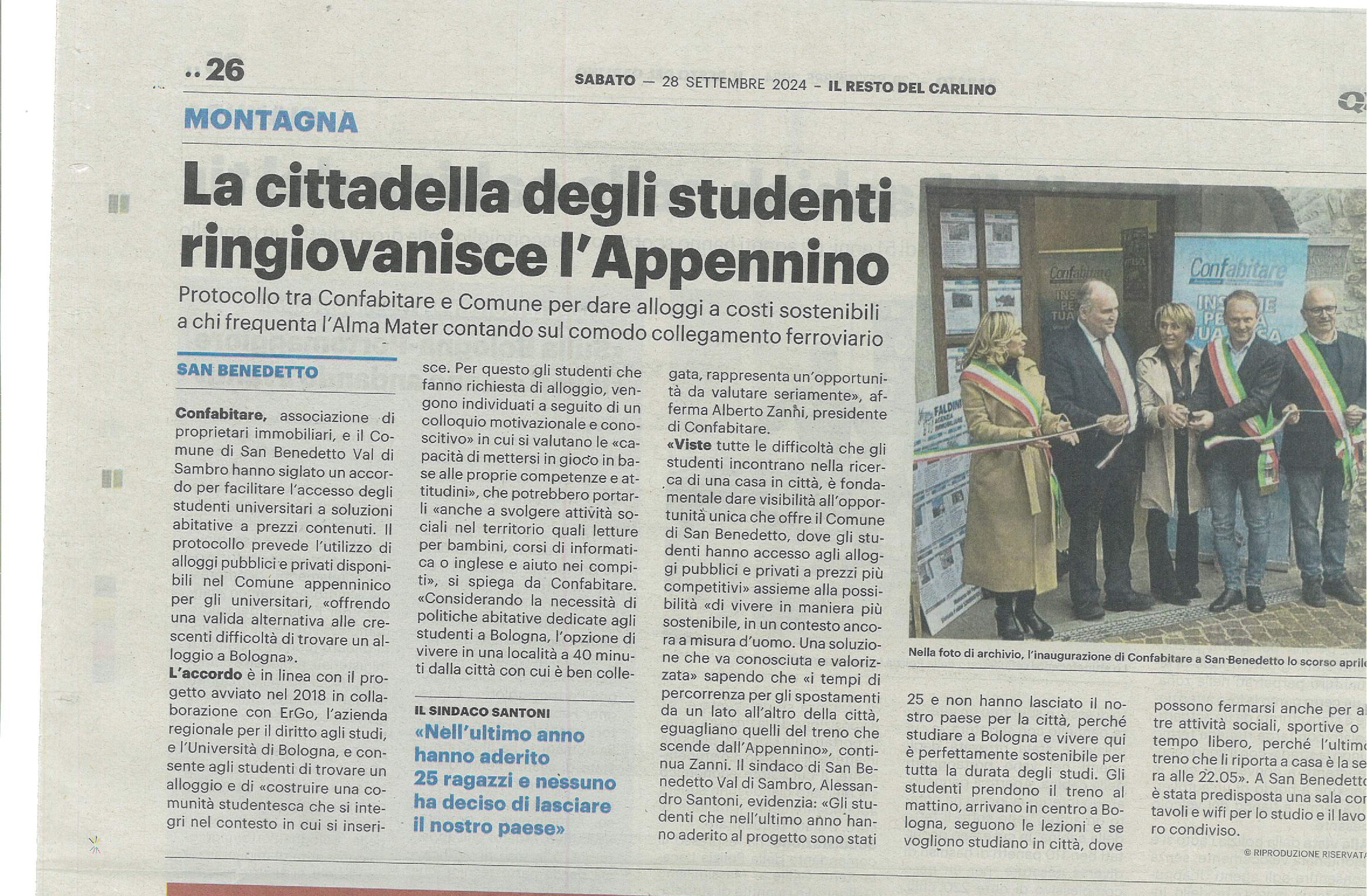 La cittadella degli studenti ringiovanisce l’Appennino